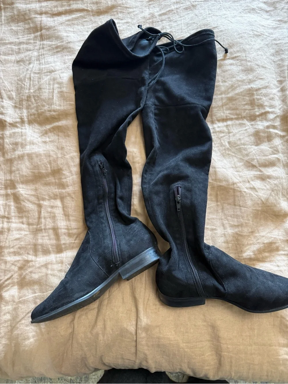 Gianni Bini Black Over-the-Knee Suede Boots